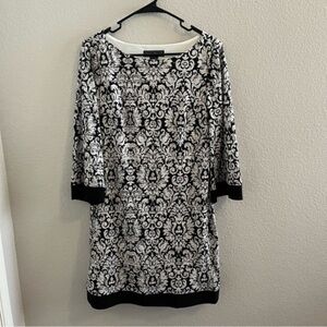 Jessica Howard Black and White Floral Maxi Dress